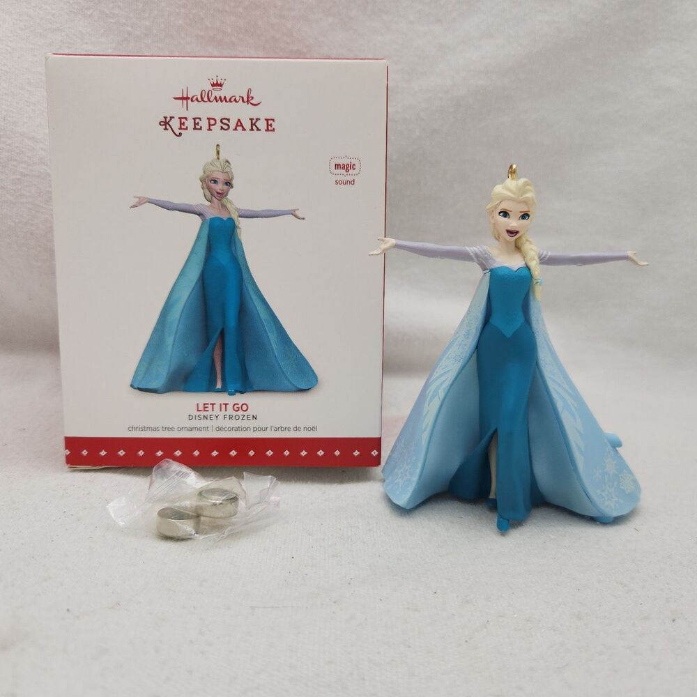 Ornament Hallmark Keepsake Frozen ELSA Let It Go Princess MAGIC Sound 2015 NEW